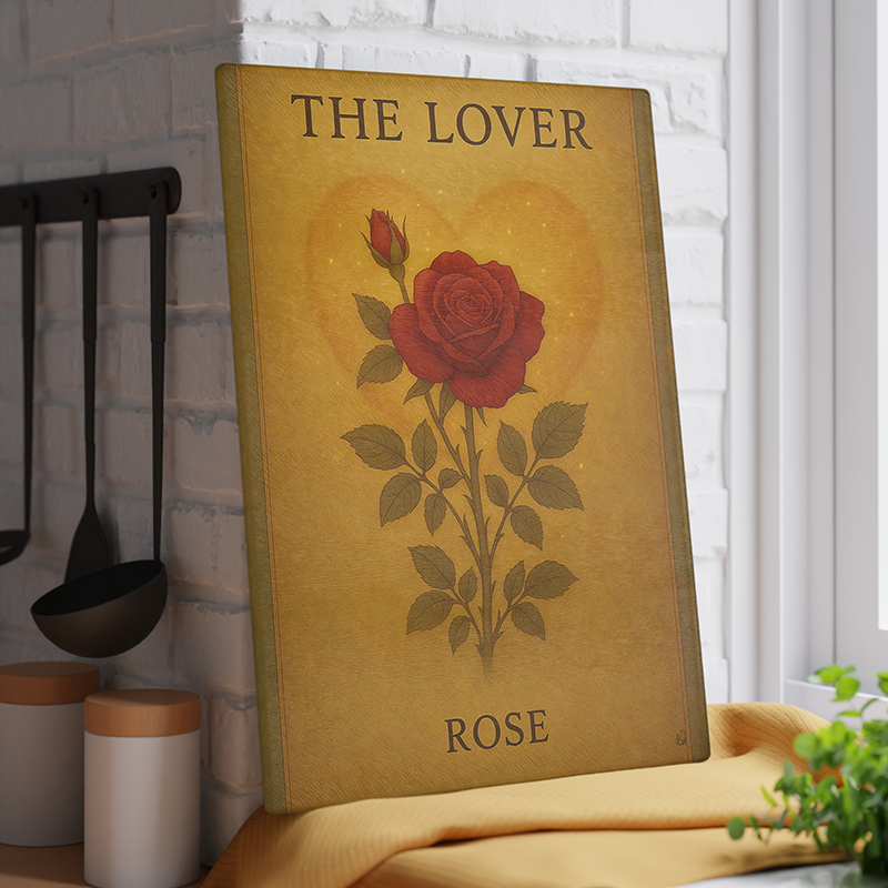 The Lover, Rose Tempered Glass Cutting Board