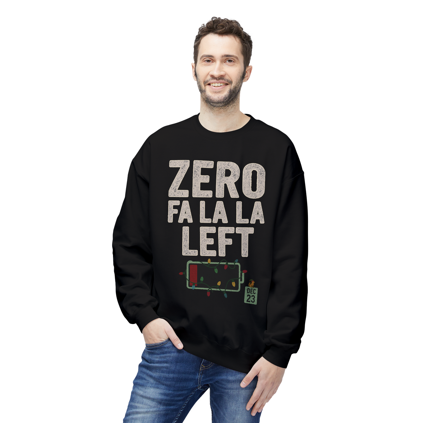 Zero Fa La La Left - Cozy Crewneck Sweatshirt