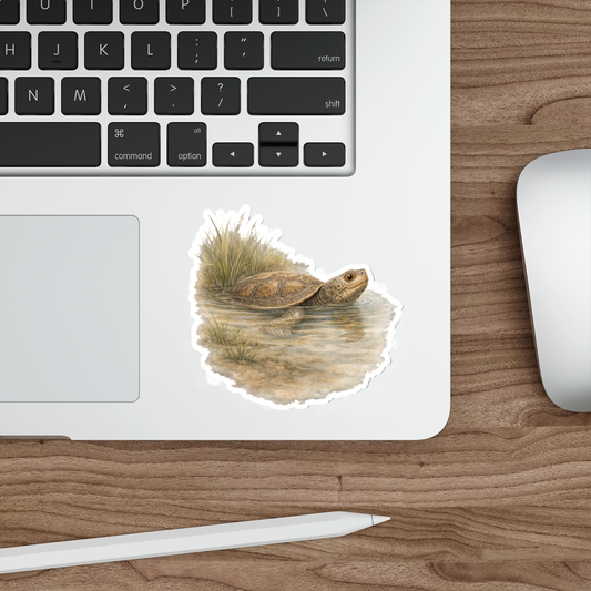 Toni the Terrapin, Matte Vinyl Die-Cut Sticker