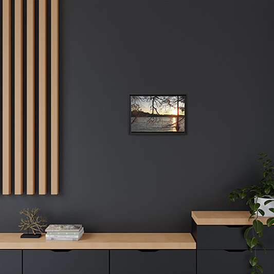 Evening Stillness, Framed Matte Canvas Print